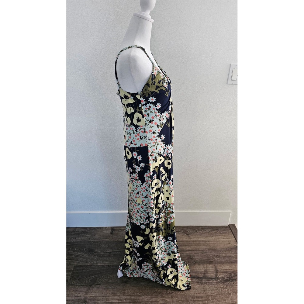Free People Blue Floral Strappy Maxi Sundress Women's Size L NWOT - Picture 4 of 7